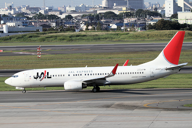 登録記号（レジ） JA307J 飛行機写真