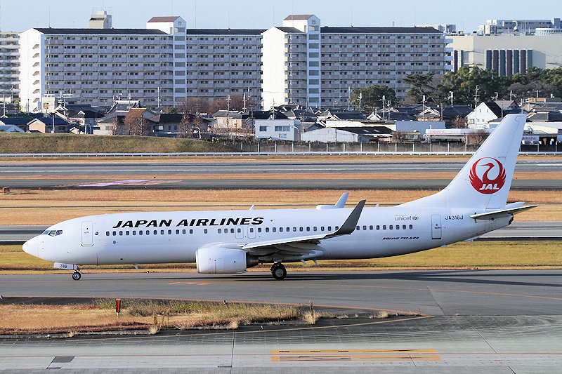 登録記号（レジ） JA316J 飛行機写真
