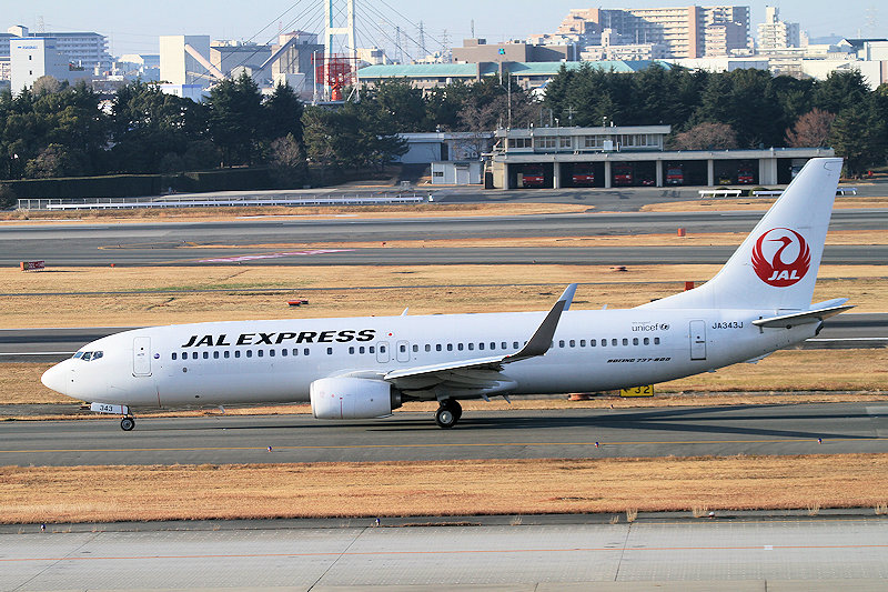 登録記号（レジ） JA343J 飛行機写真