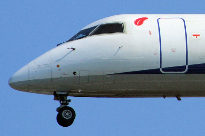赤い羽根 ANA（全日空） DHC-8-400 JA845A