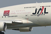 ハワイ就航50周年　JAL B747-400 JA8906
